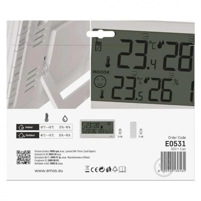 Метеостанция Emos E0531 беспроводная цифровая - фото 12