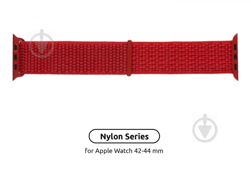 Ремінець Armorstandart Nylon Band для Apple Watch All Series 42/44 mm red ARM55856 - фото 1