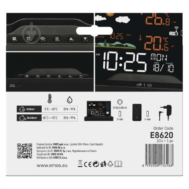 Метеостанция Emos E8620 беспроводная цифровая - фото 14
