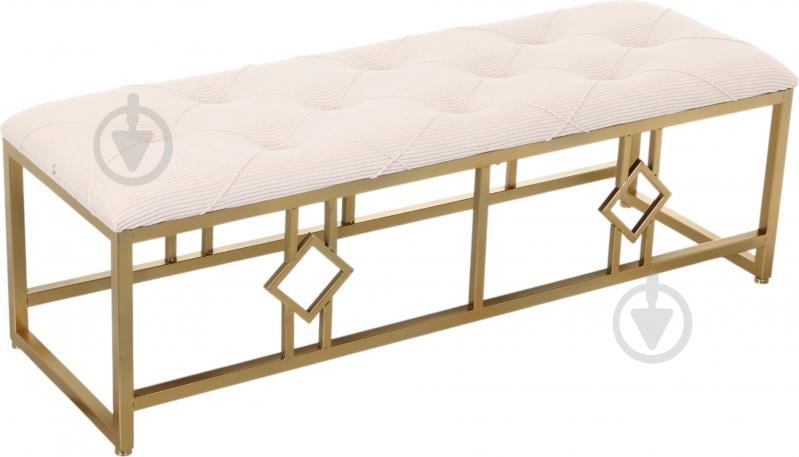 Банкетка Sensio La-Graf 107х36х34 мм бежевый/золотой (A-017) - фото 2 Банкетка Sensio La-Graf 107х36х34 мм бежевый/золотой (A-017) - фото 2