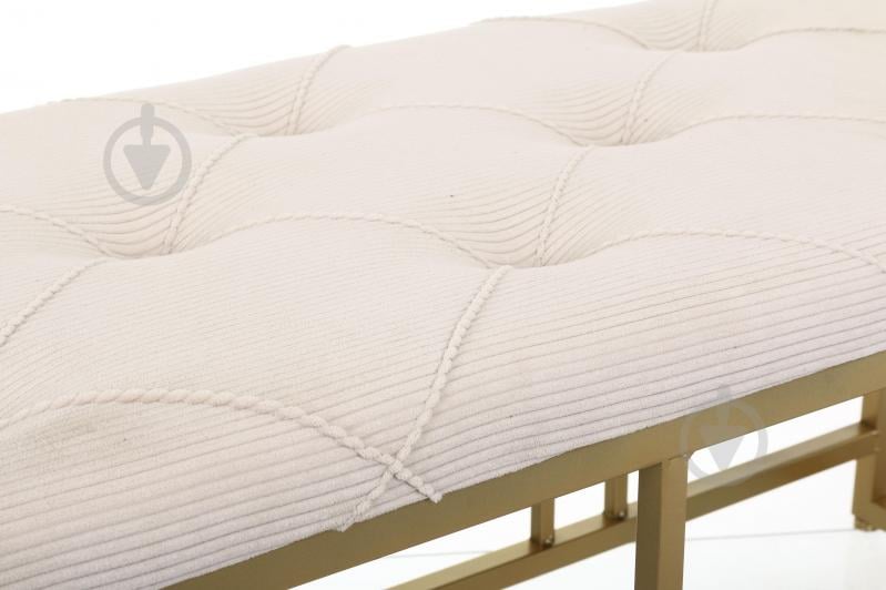 Банкетка Sensio La-Graf 117х46х42 мм бежевый/золотой (A-017) - фото 3 Банкетка Sensio La-Graf 117х46х42 мм бежевый/золотой (A-017) - фото 3