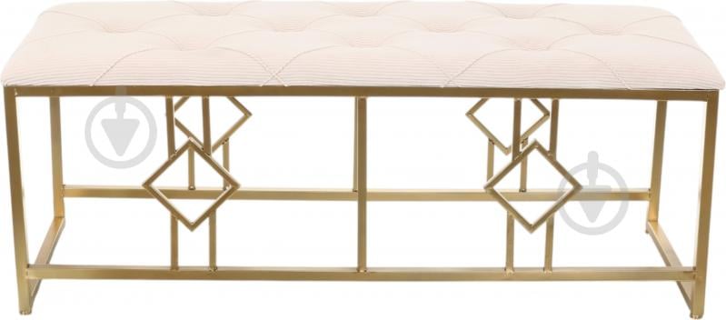 Банкетка Sensio La-Graf 117х46х42 мм бежевый/золотой (A-017) - фото 1 Банкетка Sensio La-Graf 117х46х42 мм бежевый/золотой (A-017) - фото 1