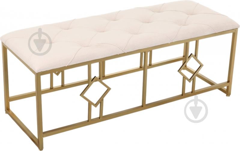 Банкетка Sensio La-Graf 117х46х42 мм бежевый/золотой (A-017) - фото 2 Банкетка Sensio La-Graf 117х46х42 мм бежевый/золотой (A-017) - фото 2