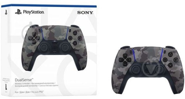 Геймпад беспроводной Sony DualSense PS5 Grey Camo (1128147) EU - фото 6