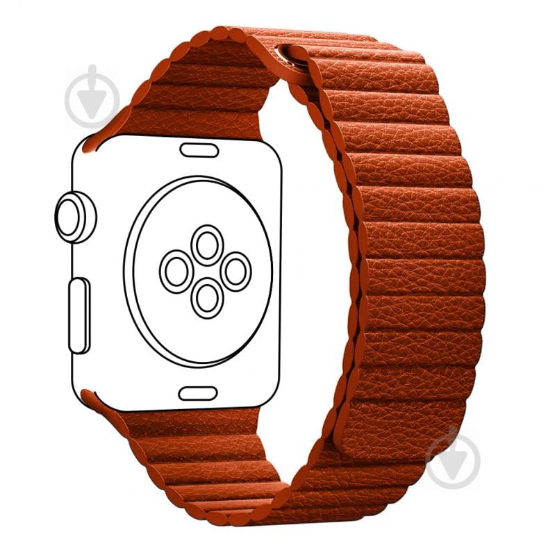 Ремінець Armorstandart Leather Loop для Apple Watch 38/40 mm orange ARM57838 - фото 1