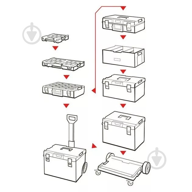 Органайзер для інструментів QBRICK SYSTEM ONE 200 2,0 Profi Red SKRQ200P2CCZEPG003 - фото 2