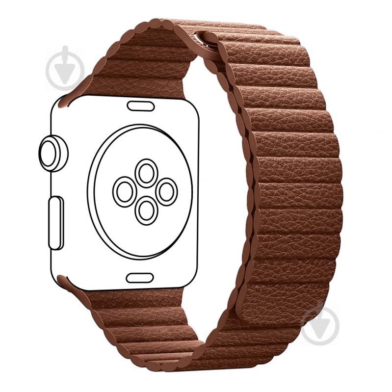 Ремешок Armorstandart Leather Loop для Apple Watch 38/40 mm saddle brown ARM57843 - фото 1