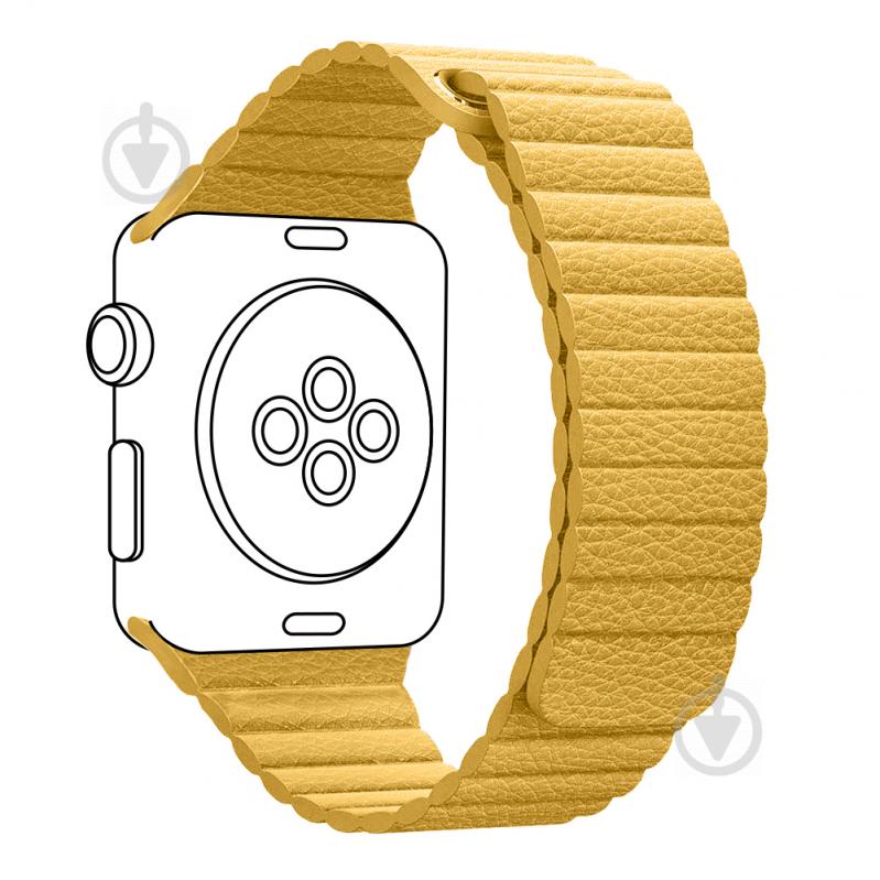 Ремінець Armorstandart Leather Loop для Apple Watch 38/40 mm yellow ARM57841 - фото 1