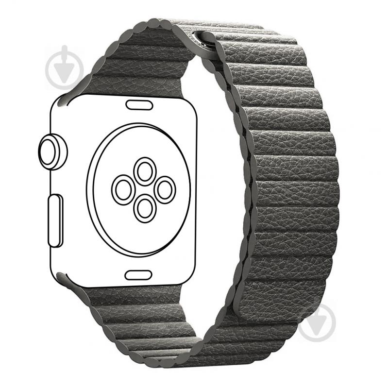 Ремешок Armorstandart Leather Loop для Apple Watch 42/44 mm grey ARM48653 - фото 1