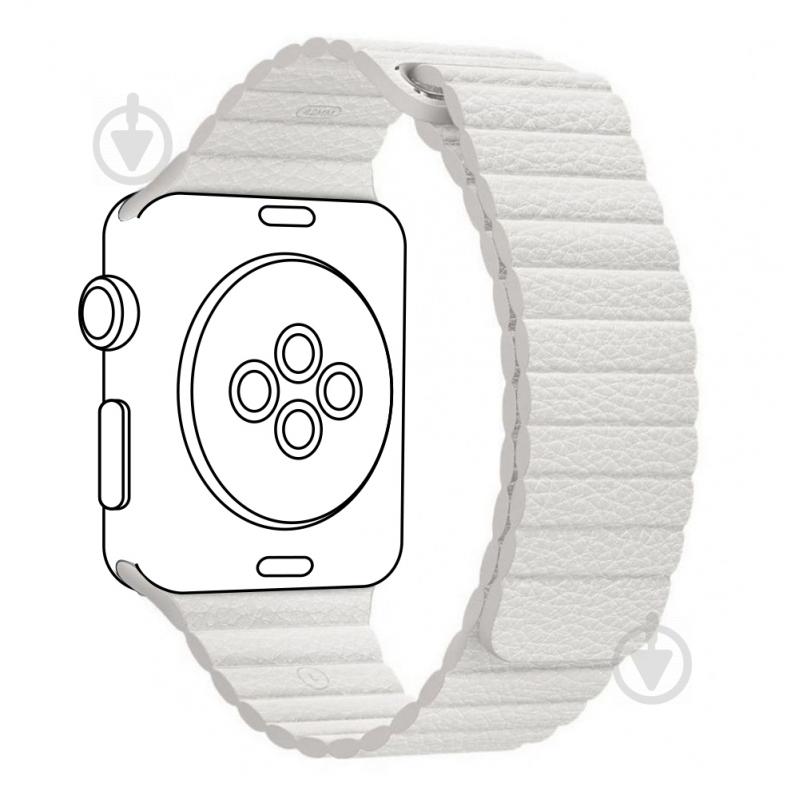 Ремешок Armorstandart Leather Loop для Apple Watch 42/44 mm white ARM57836 - фото 1