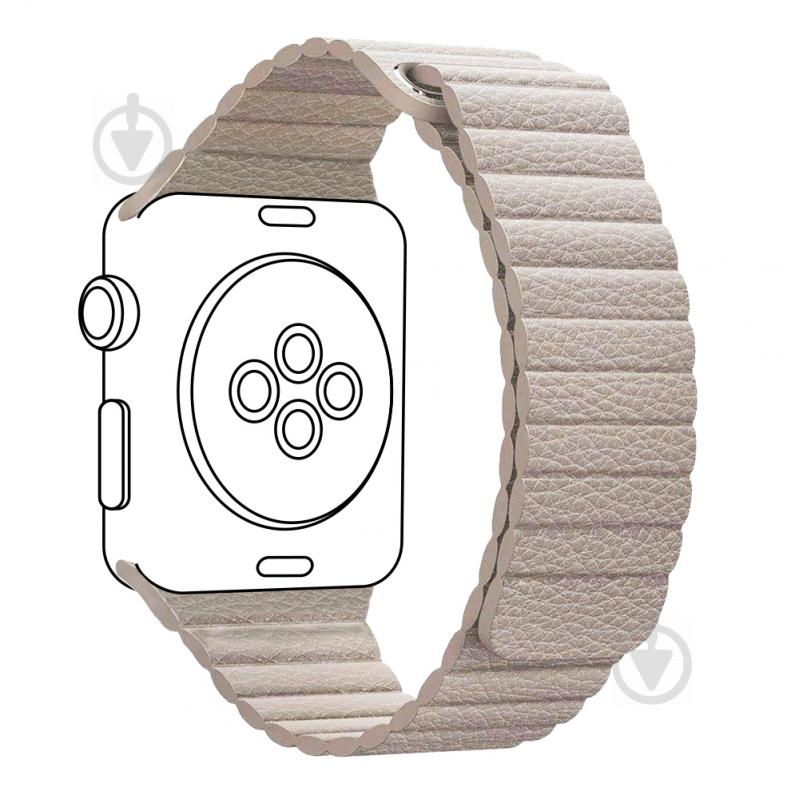 Ремешок Armorstandart Leather Loop для Apple Watch All Series 38/40 mm beige ARM51732 - фото 1