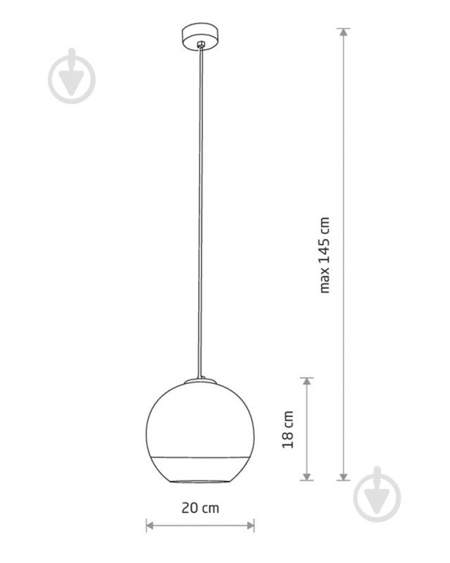 Подвес Nowodvorski Globe Plus 1x60 Вт E27 хром 7605 - фото 2