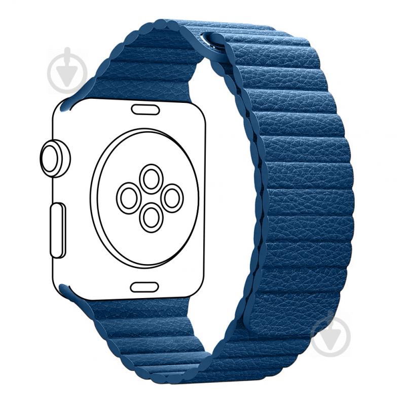 Ремінець Armorstandart Leather Loop для Apple Watch All Series 38/40 mm cape cod blue ARM53316 - фото 1