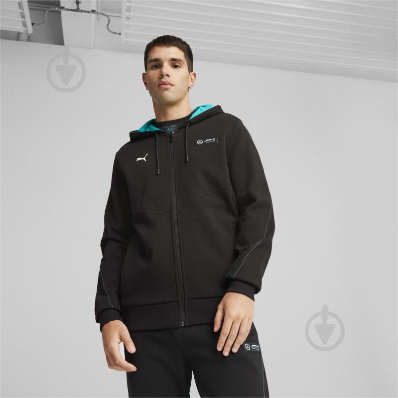 Джемпер Puma MAPF1 HOODED SWEAT JACKET 62114701 р.XL чорний - фото 3