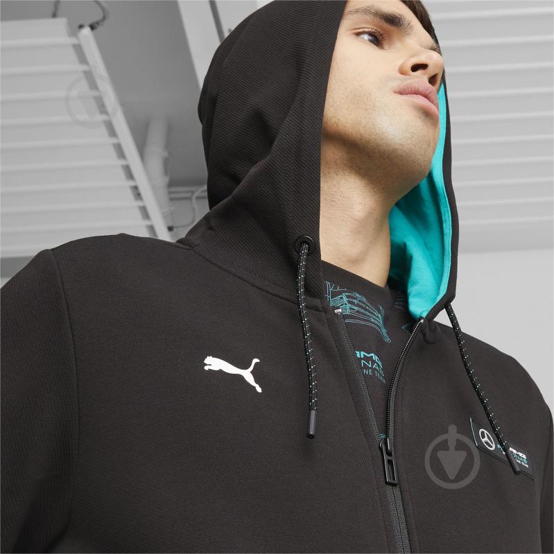 Джемпер Puma MAPF1 HOODED SWEAT JACKET 62114701 р.XL чорний - фото 4