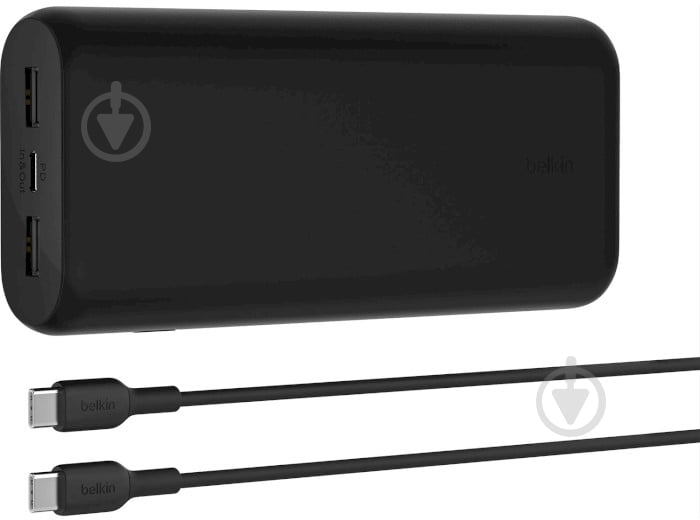 Повербанк Belkin BoostCharge 20 Вт 20000 mAh black (BPB014BTBK) - фото 1