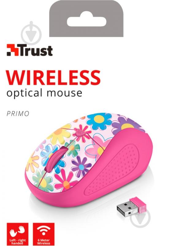 Мышь Trust Primo Wireless Pink Flowers (21481) (6303296) - фото 5 Мышь Trust Primo Wireless Pink Flowers (21481) (6303296) - фото 5