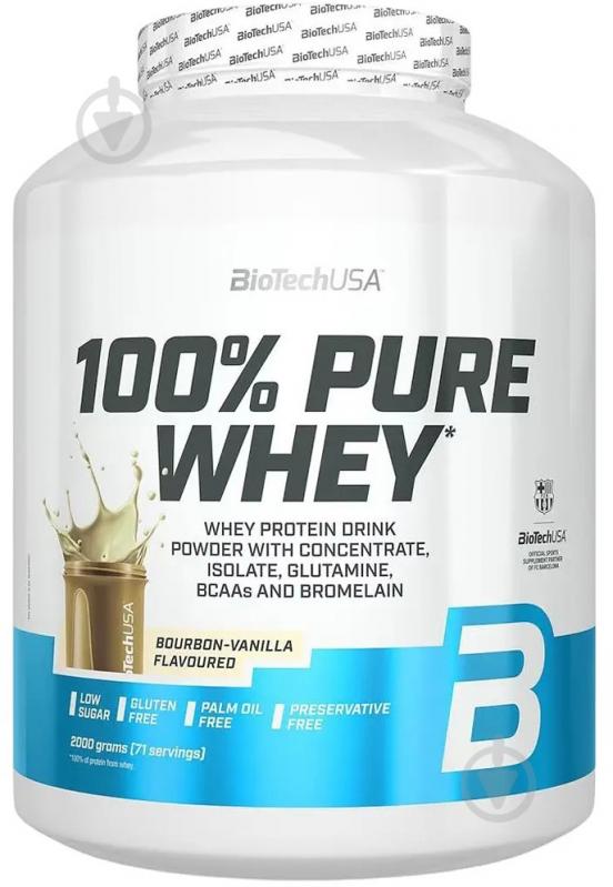 Протеїн BioTechUSA 100% Pure Whey Бурбонська ваніль 2000 г - фото 1 Протеїн BioTechUSA 100% Pure Whey Бурбонська ваніль 2000 г - фото 1