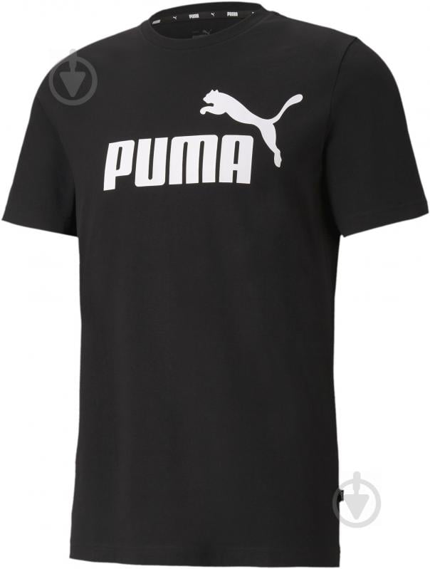 Футболка Puma ESS Logo Tee 58666601 р.L черный - фото 2