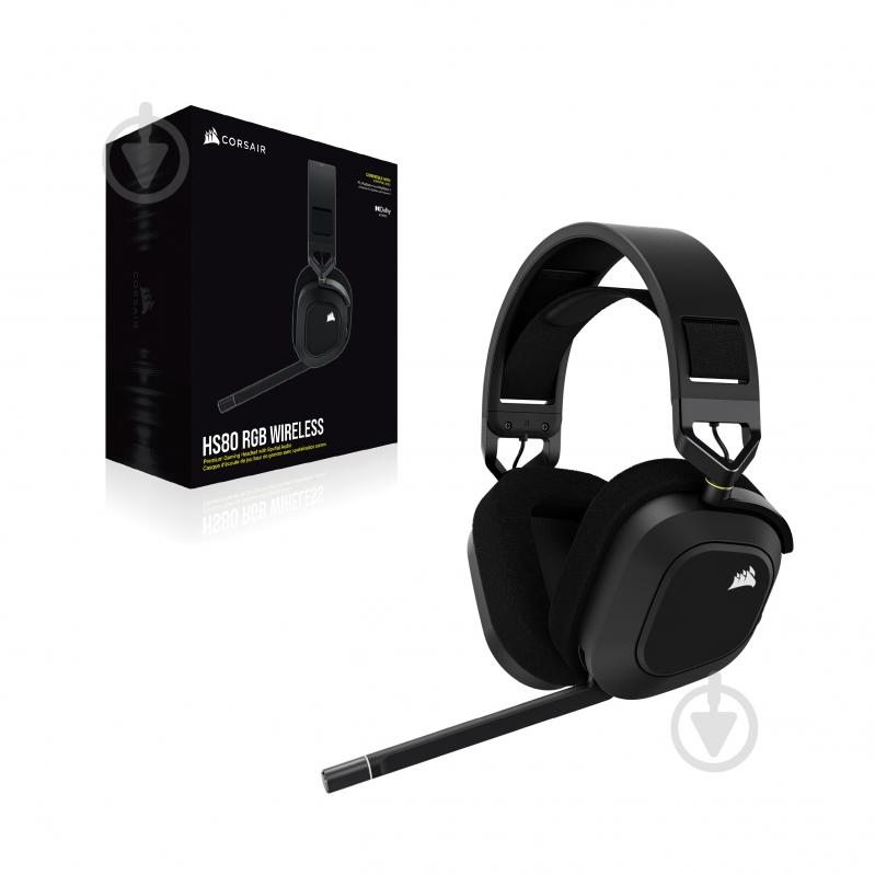 Гарнітура ігрова Corsair HS80 RGB Wireless black (CA-9011235-EU) - фото 7