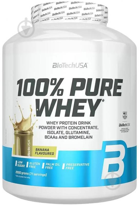 Протеин BioTechUSA 100% Pure Whey Банан 2000 г - фото 1 Протеин BioTechUSA 100% Pure Whey Банан 2000 г - фото 1