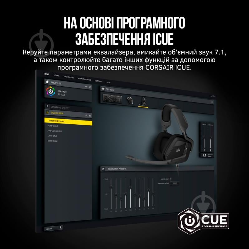 Навушники Corsair Void RGB Elite USB black (CA-9011203-EU) - фото 7