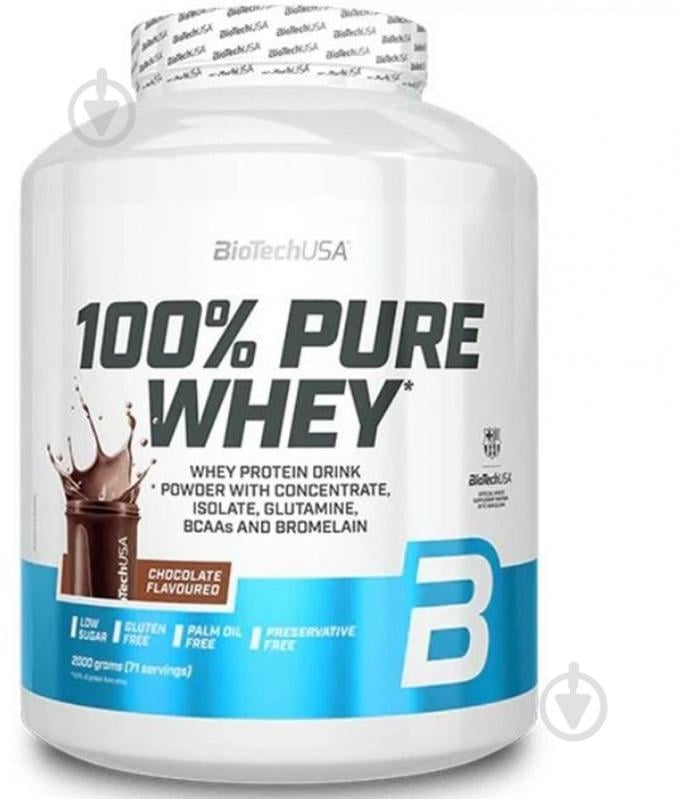 Протеин BioTechUSA 100% Pure Whey Шоколад 2000 г - фото 1