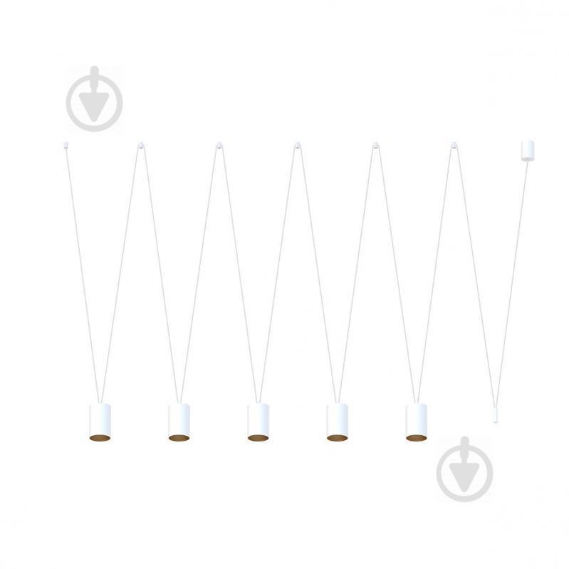 Подвес Nowodvorski More Tone 5x10 Вт GU10 белый/латунь 7821 - фото 1
