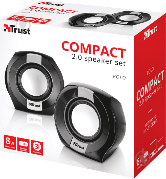 Акустична система Trust Polo Compact Speaker Set 2.0 black - фото 10