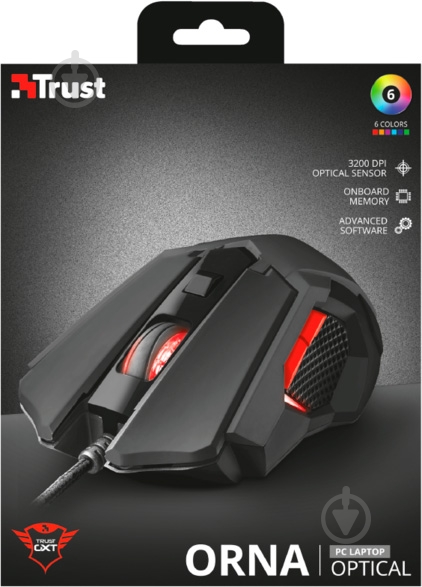 Мышь Trust GXT 148 Orna Optical Gaming 21197 (6291321) - фото 8