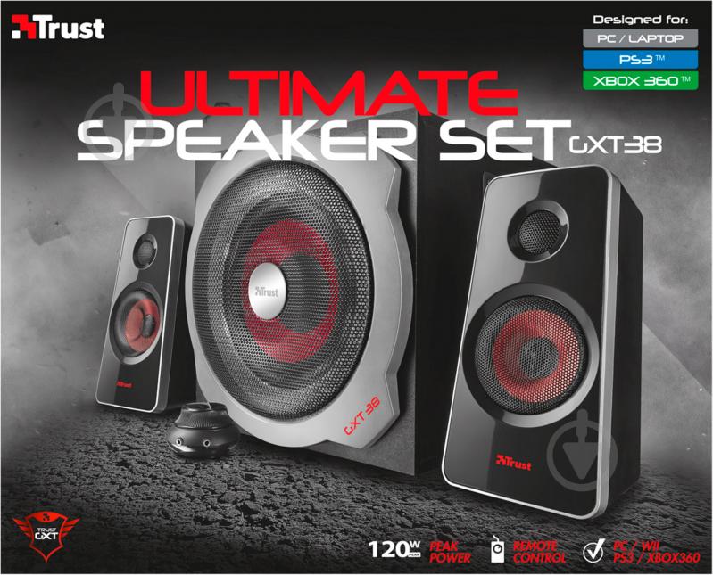 Акустична система Trust GXT 38 2.1 Subwoofer Speaker Set 2.1 - фото 7