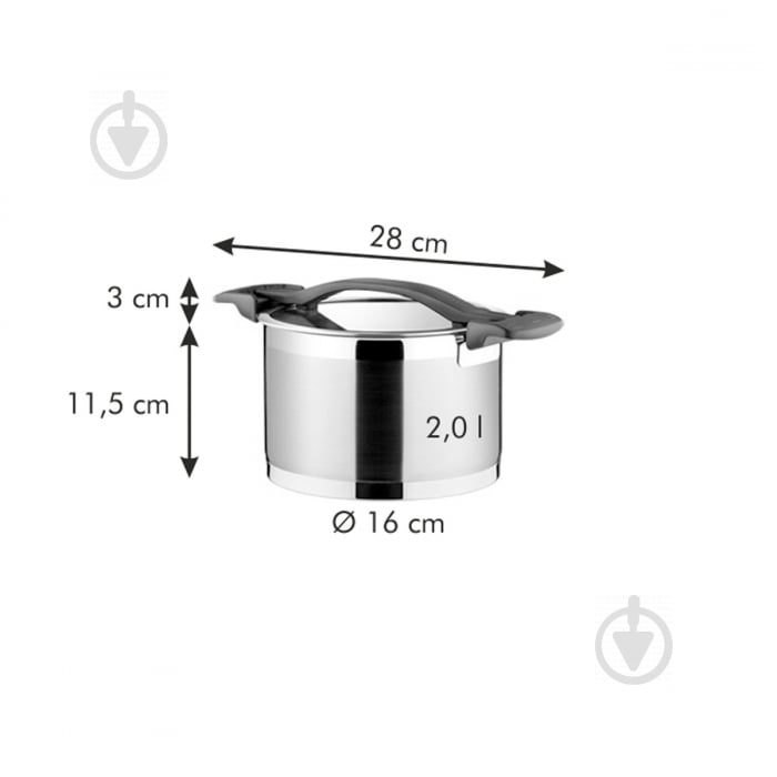 Кастрюля с крышкой 2 л Ultima 780621 Tescoma - фото 2
