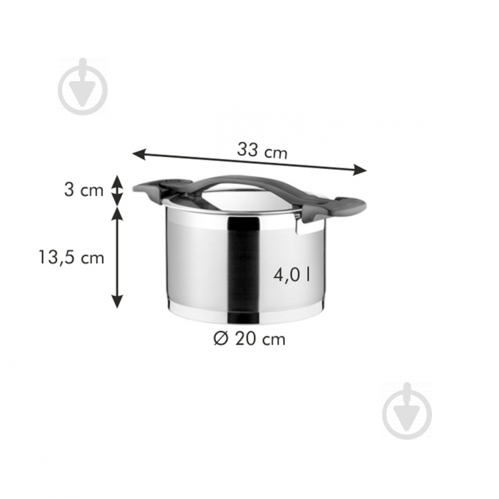 Каструля з кришкою 4 л Ultima 780623 Tescoma - фото 2
