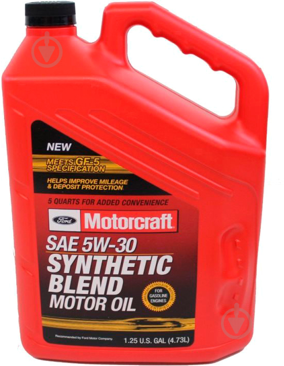 Моторне мастило Ford Motorcraft Synthetic Blend Motor Oil 5W-30 4,73 л (XO-5W30-5QSP) - фото 1