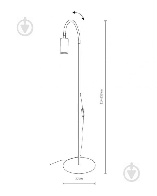 Торшер Nowodvorski Eye Flex 35 Вт GU10 черный 8935 - фото 2