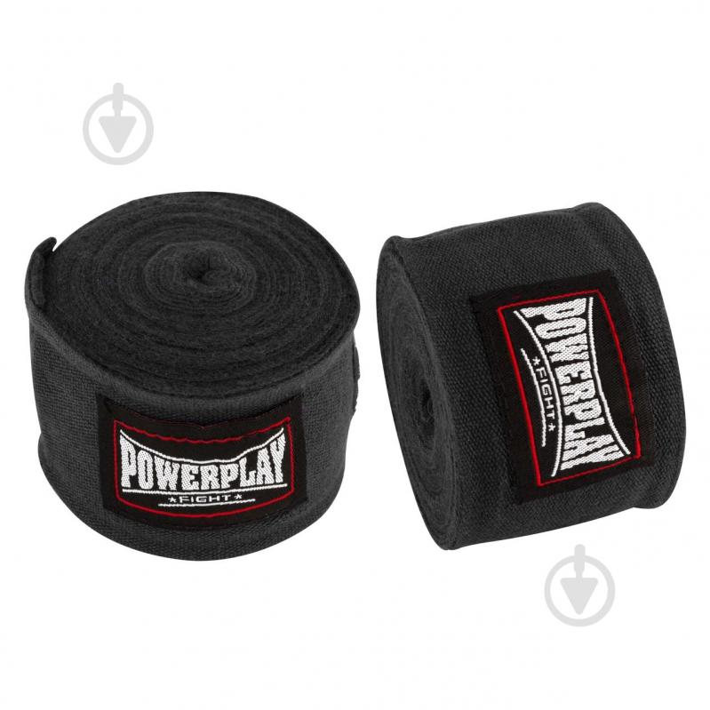 Боксерські бинти PowerPlay уні. чорні 400 см PP_3047_Black - фото 2