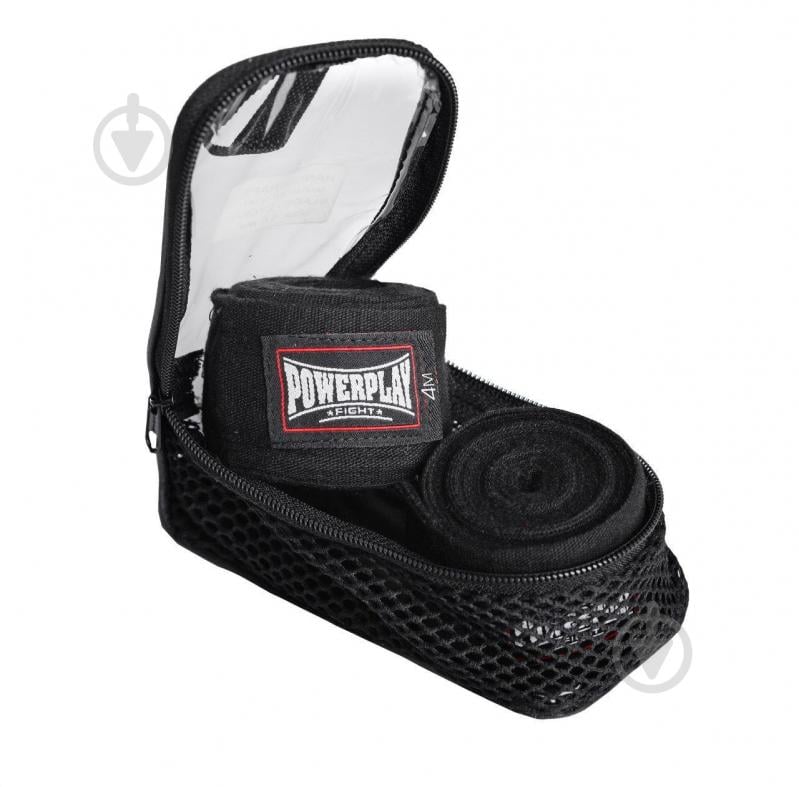 Боксерські бинти PowerPlay уні. чорні 400 см PP_3047_Black - фото 1