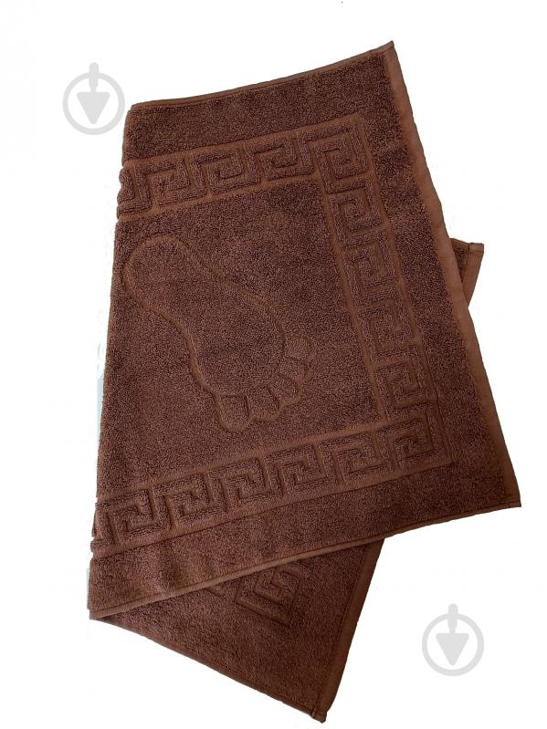 Коврик для ног коричневый 50x70 см Textilia - фото 1