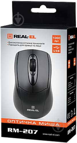 Мышь REAL-EL RM-207 USB black - фото 4