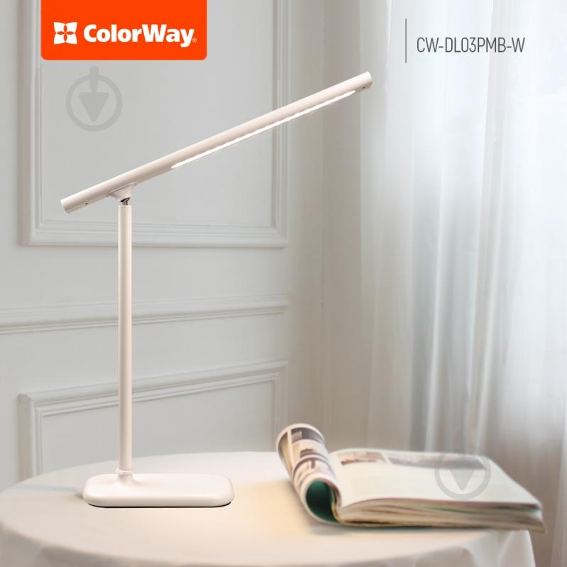 Настільна лампа акумуляторна ColorWay Portable Magnet з вбудованим акумулятором White 1x4 Вт білий CW-DL03PMB-W - фото 15