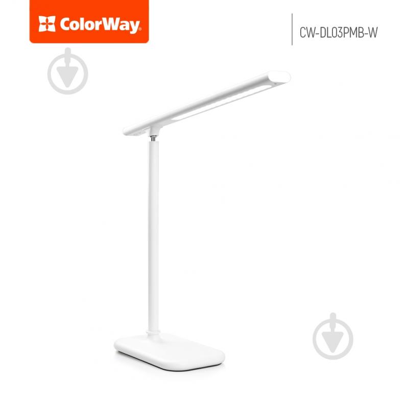 Настільна лампа акумуляторна ColorWay Portable Magnet з вбудованим акумулятором White 1x4 Вт білий CW-DL03PMB-W - фото 2
