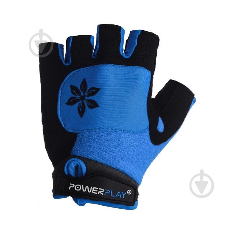Велорукавички PowerPlay 5284D M блакитний - фото 4 Велорукавички PowerPlay 5284D M блакитний - фото 4