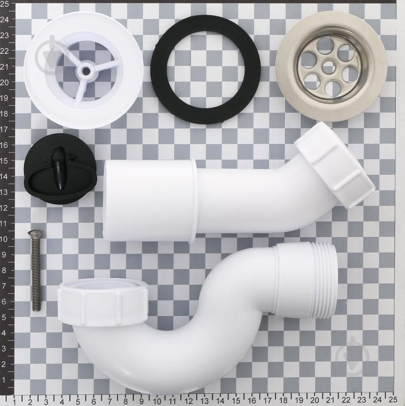 Сифон для поддона McAlpine d50мм, нерж решетка 70мм, с резиновой пробкой, выпуск 40/50, HC25-POL - фото 3 Сифон для поддона McAlpine d50мм, нерж решетка 70мм, с резиновой пробкой, выпуск 40/50, HC25-POL - фото 3