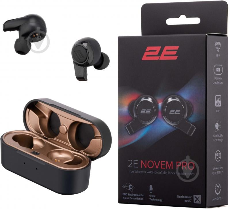 Наушники 2E Novem Pro True Wireless Waterproof Mic black (2E-EBTWNPBK) - фото 9