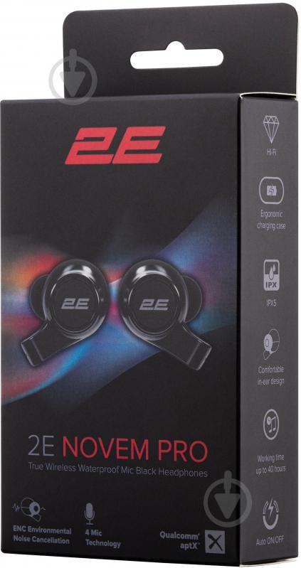 Наушники 2E Novem Pro True Wireless Waterproof Mic black (2E-EBTWNPBK) - фото 10