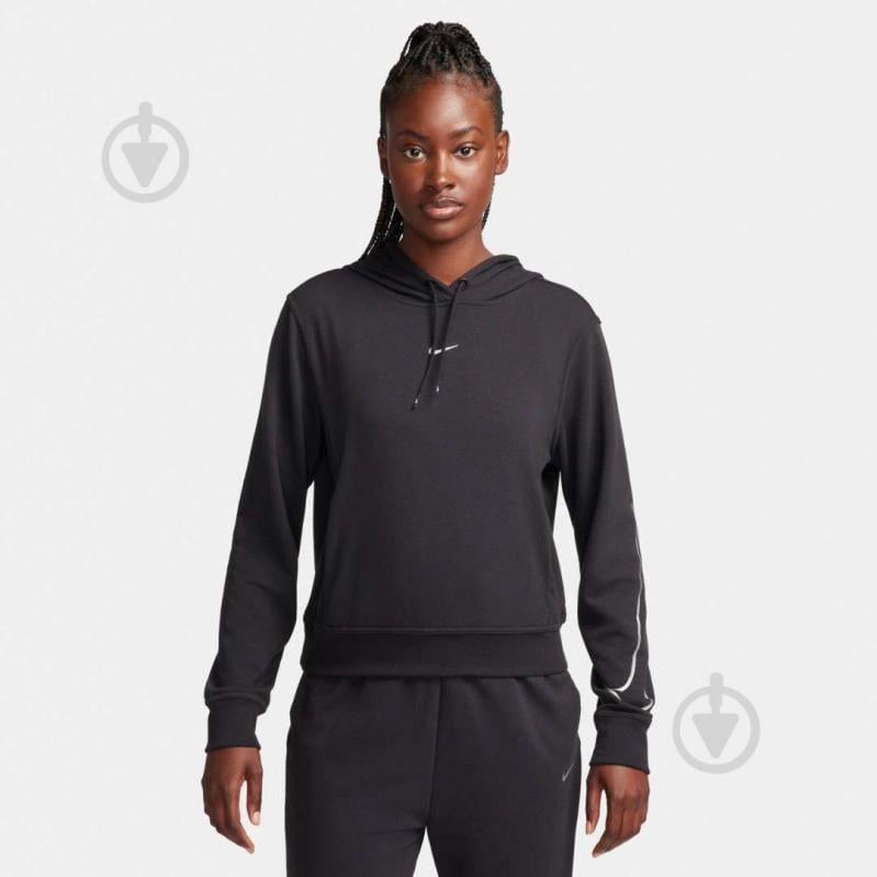 Джемпер Nike W NK ONE DF HOODIE GX FB5693-010 р.XS черный - фото 1