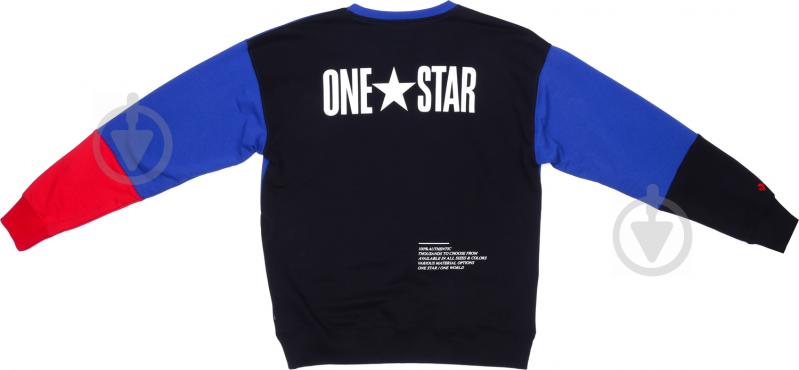 Свитшот Converse ONE_STAR_BLOCK_PACK_CREW_BLACK 10017320-001 р. L синий - фото 3