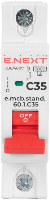 Автоматический выключатель E.NEXT e.mcb.stand.60.1.C6, 1р, 6А, C, 6кА s002106 - фото 2
