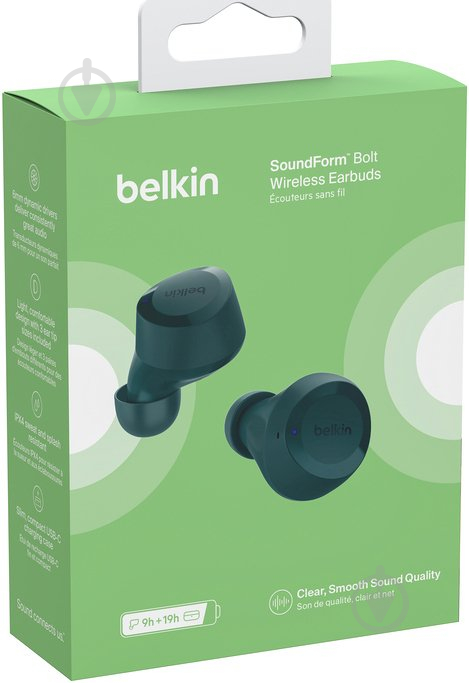 Навушники Belkin Soundform Bolt True Wireless turquoise (AUC009BTTE) - фото 6