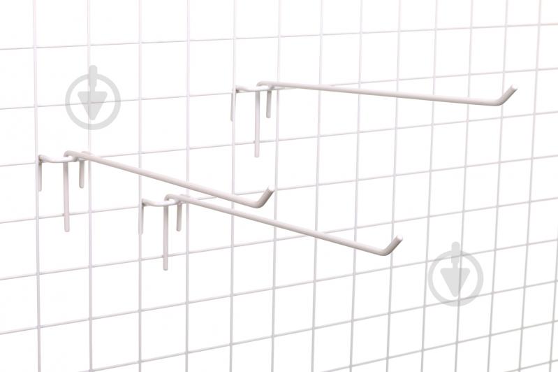 Гачок на сітку одинарний 300 мм 10 шт. білий Array - фото 3